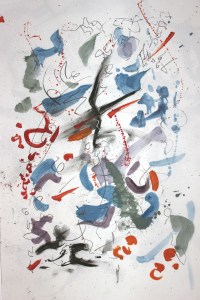 "Untitled" 2015. Pencil, charcoal and oil paint on paper. 297 cm x 420 cm.